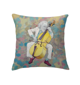 Melody Mosaic Elegance Indoor Pillow on a modern living room sofa.